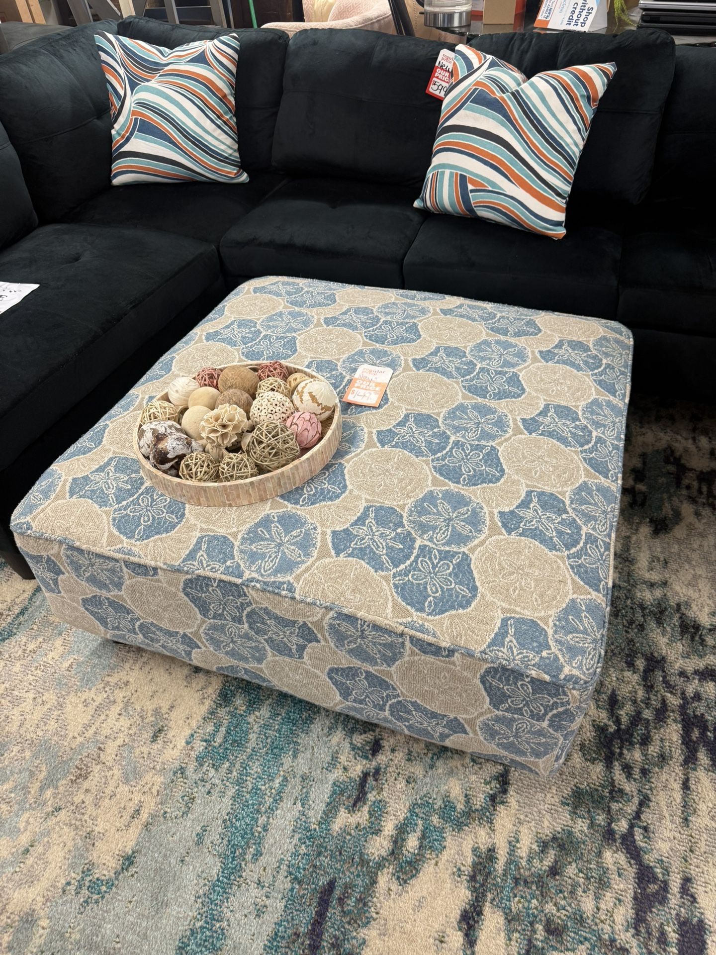 Brand New Oversized Pattern Ottoman