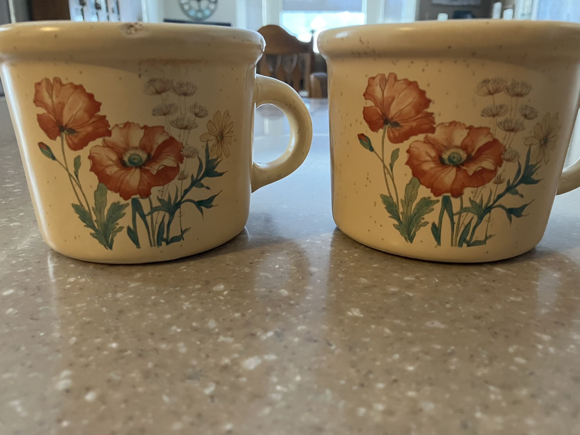 Two Treasure craft Pottery coffee Cups