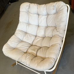 GRANDPATIO Outdoor & Indoor Glider Chair, Rocking Chair with Padded Cushion, Beige