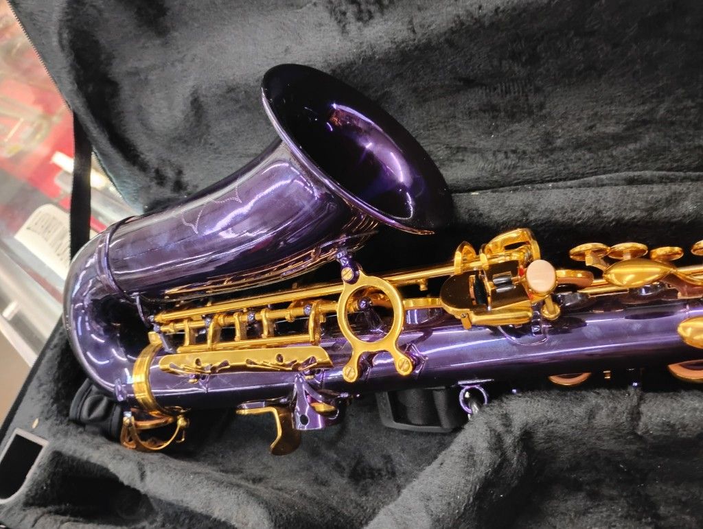 Purple And Gold Saxophone Works Great $420firm