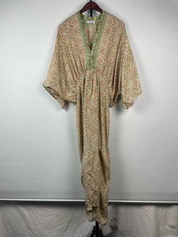 Paisley Print Kaftan Maxi Dress OS