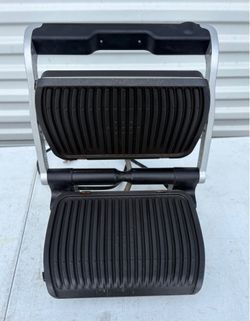 T-fal OptiGrill Automatic Sensor Indoor Electric Grill with automatic cooking programs and a guided doneness indicator light.