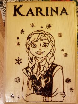 Wood burned art