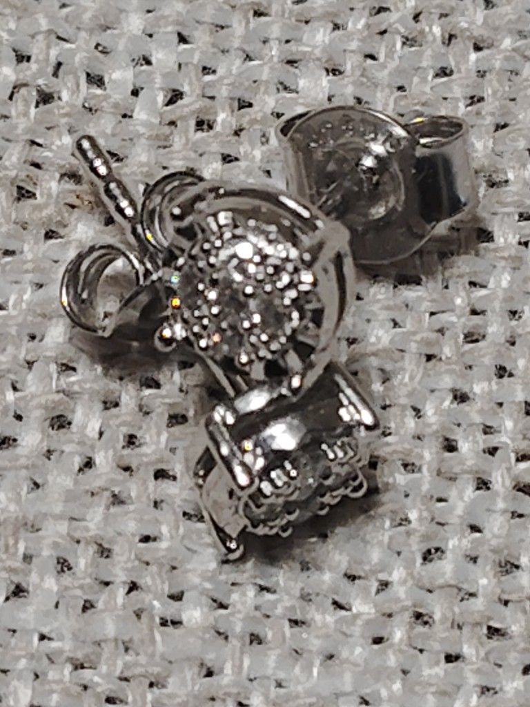 Diamond Silver Earrings 