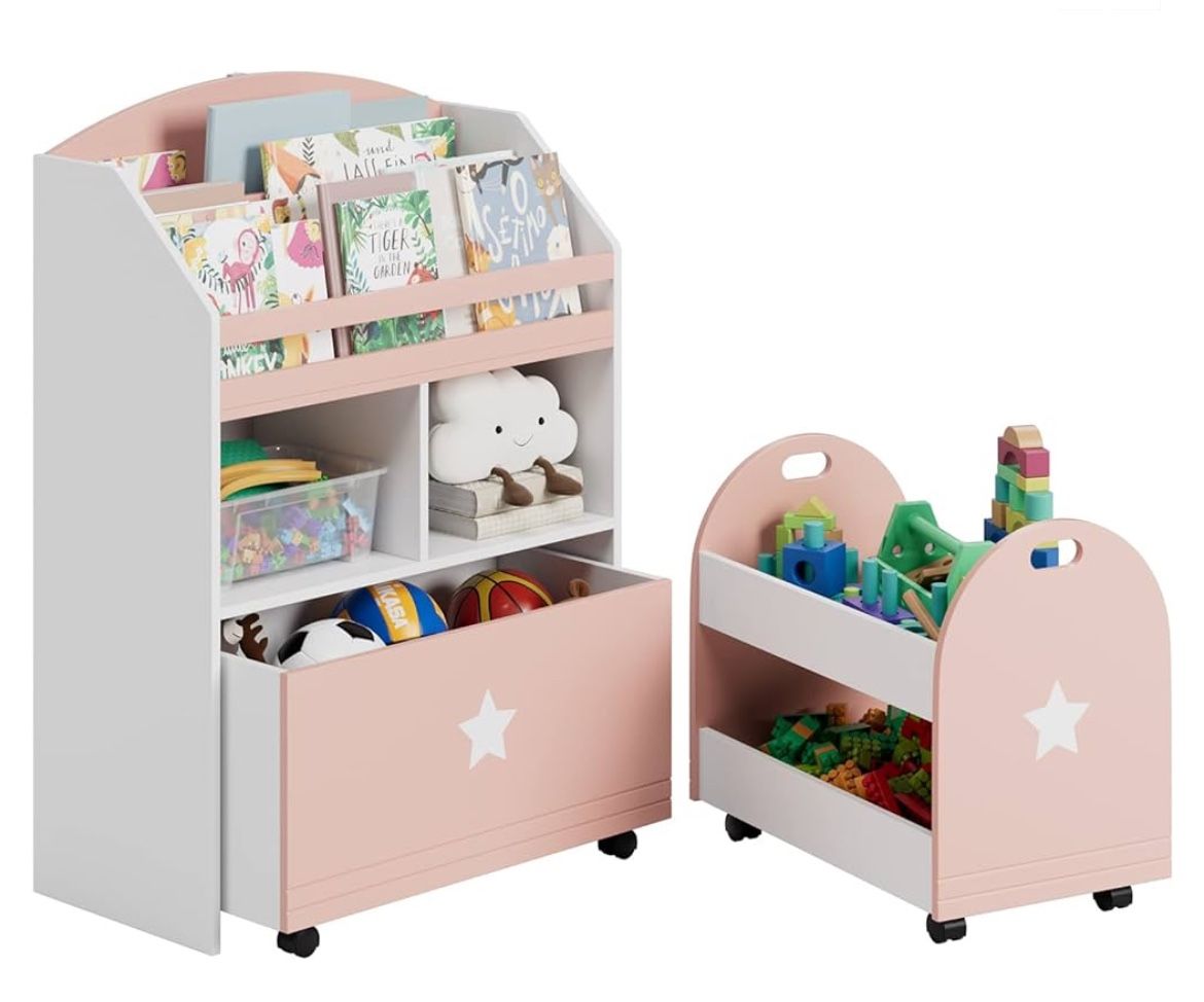 Kids Bookshelf & Toy Organizer 