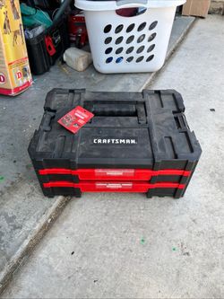 CRAFTSMAN VERSASTACK System 17”  2-Drawer Adjustable Size Plastic Tool Box