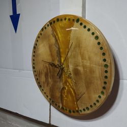 Epoxy Resin Wood Clock Hand Made Echo A Mano 