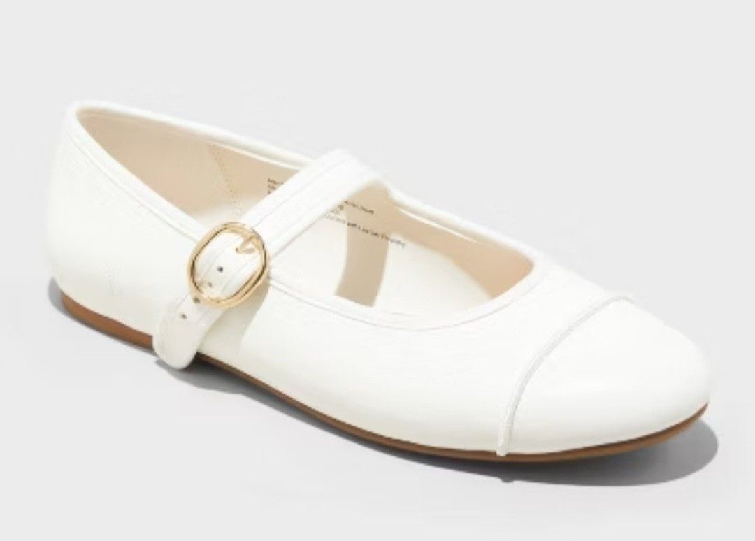 Wild Fable Women's Natalie Mary Jane Ballet Flats with Cushioned Insole