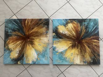 2 canvas artwork 24 x 24