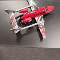 2009 Matchbox Twin Boom Aircraft Plane SB83 Maroon & Silver #52