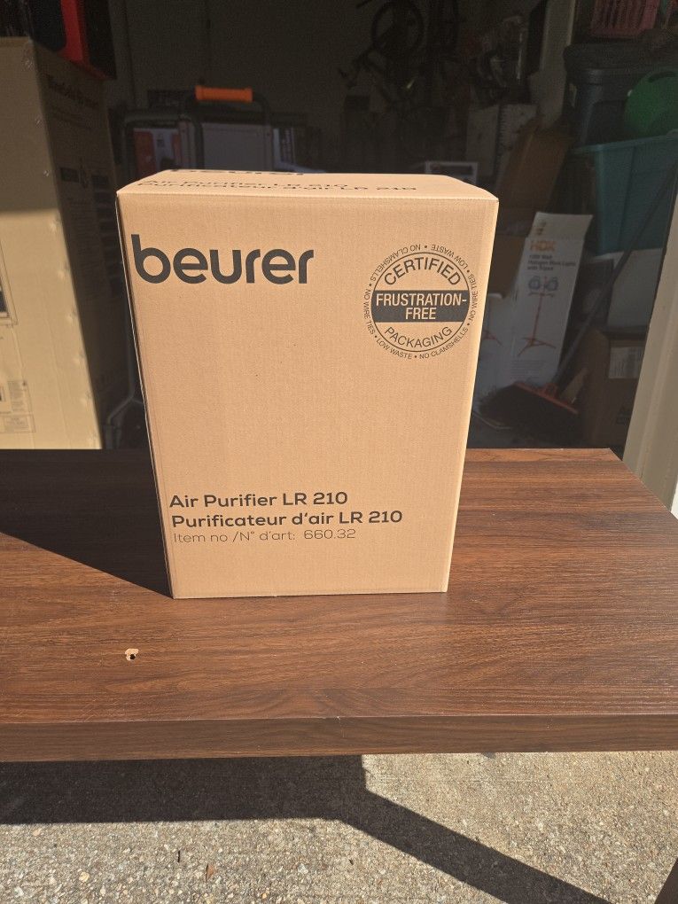 Beurer LR210 Air Purifier for Home, 3-Layer H13 True HEPA Filter System, 3 Fan Settings, Clean Ambient Air, Air Filter for Allergies & Pets, Cleaner w