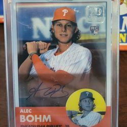 2021 Topps Clearly Authentic Alec Bohm 70 Years Rookie Auto Phillies