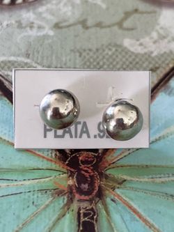 Silver 925 Ball Stud Earrings
