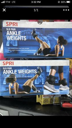 New Sealed Box 5 lb pair of ankle weights 5 lb each ankle develop legs, calves and speed, also available AW’s come in 2.5 & 5, 10 lbs