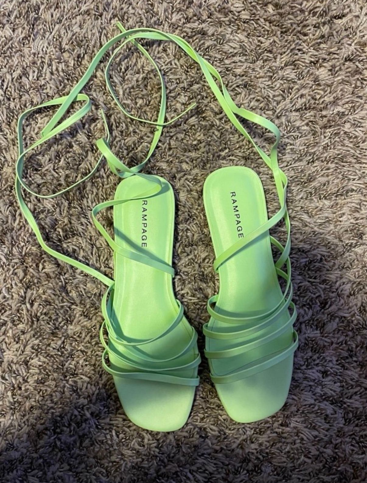 Shoes Rampage Athena Mint green Sandals wraparound size 8.5