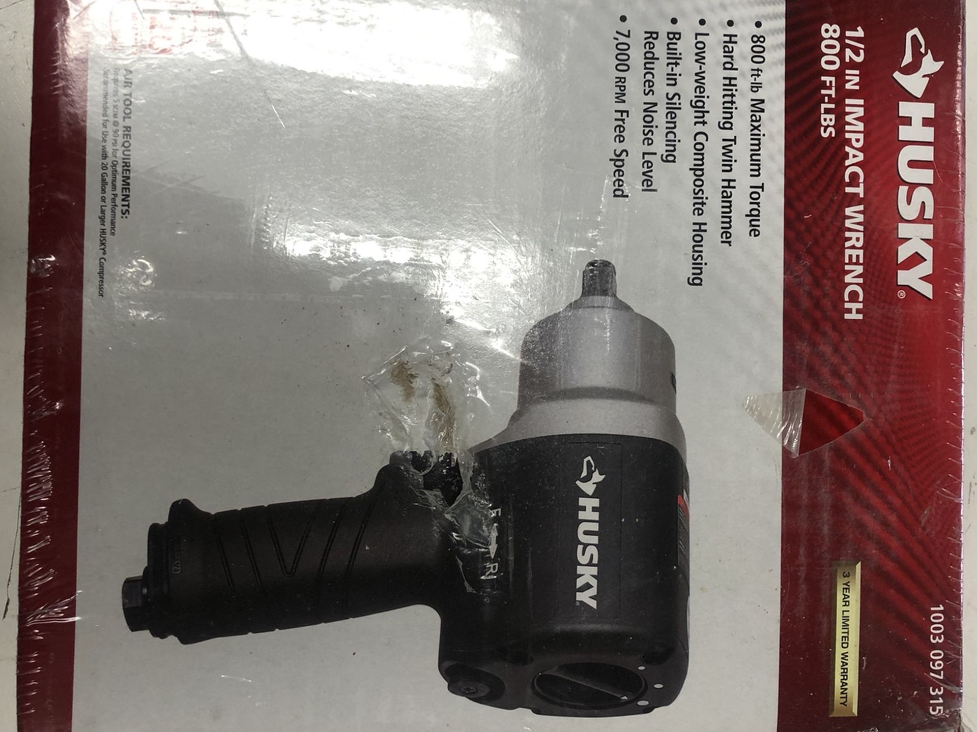Husky 1/2 Impact Wrench 800lbs