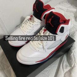 Fire red Jordan 5’s