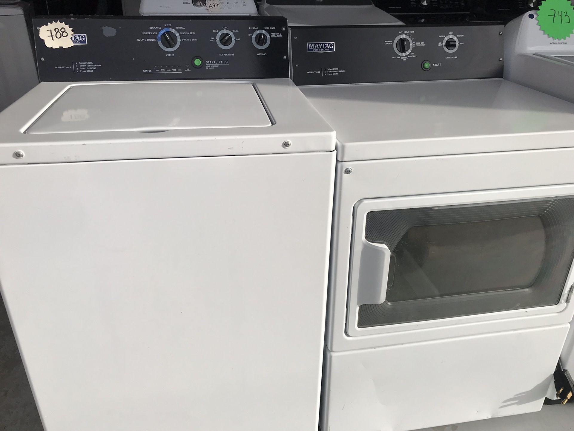 COMMERCIAL WASHER AND DRYER