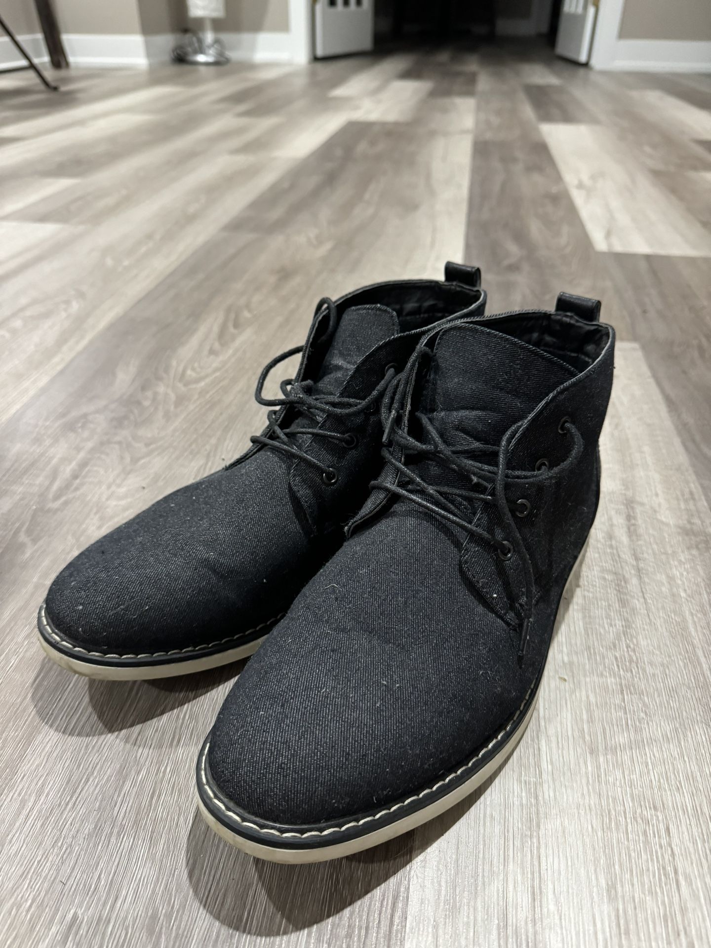 London Fog Black Boots US13