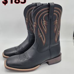 Ariat Men's Plano Performance Western Boots - Broad Square Toe Size 10.5 US