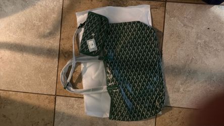 PM green Goyard tote