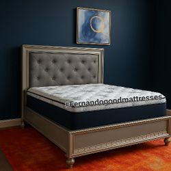 NEW KING PILLOW TOP MATTRESS and BOX SPRING. Bed frame not included 👍