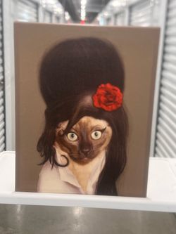 Amy Winehouse pets rock Canvas 16” x 12” Cat location below  31705 CR 54,  Wesley Chapel,  FL 33543 Storage Mart
