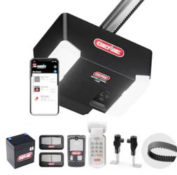 Genie 1-1/4 HPc Industrial Design Smart Compatible Belt drive Garage Door Opener Wi-Fi Compatibility and Battery Back-Up LED Light