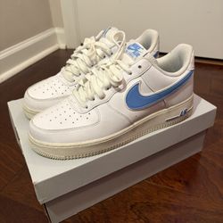 Nike Air Force 1s ‘07 3 University Blue and White. Size 9 Men’s 