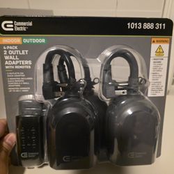 2-Outlet Indoor/Outdoor Wall Adapters with Remote Control Kit (Includes 4-Adapters and 2-Remotes)