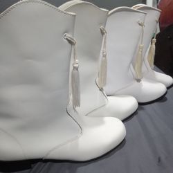 White Dance Majorette Boots
