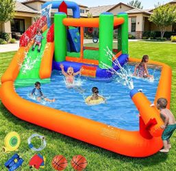 Inflatable Water Slide Bounce House with Pool