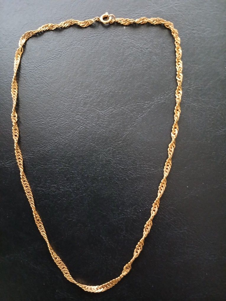 Vintage 17" Gold Chain Necklace