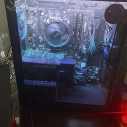Pc With Monitor And Keyboard 