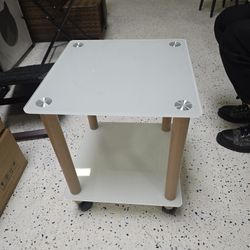 Glass Top End Table