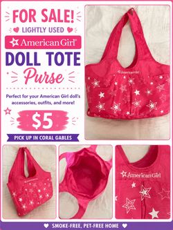 American Girl doll tote purse