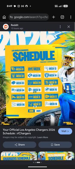 Chargers tickets