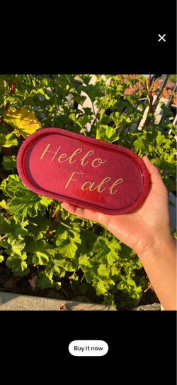 Hello fall trinket tray