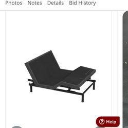 Fully adjustable bed w/remote lights, massage, usb 