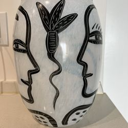 Kosta Boda Hydman Adam Eve Serpent Art Glass Vase