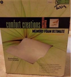 New - Comfort Creations Memory Foam Ultimate Mattress Topper Twin