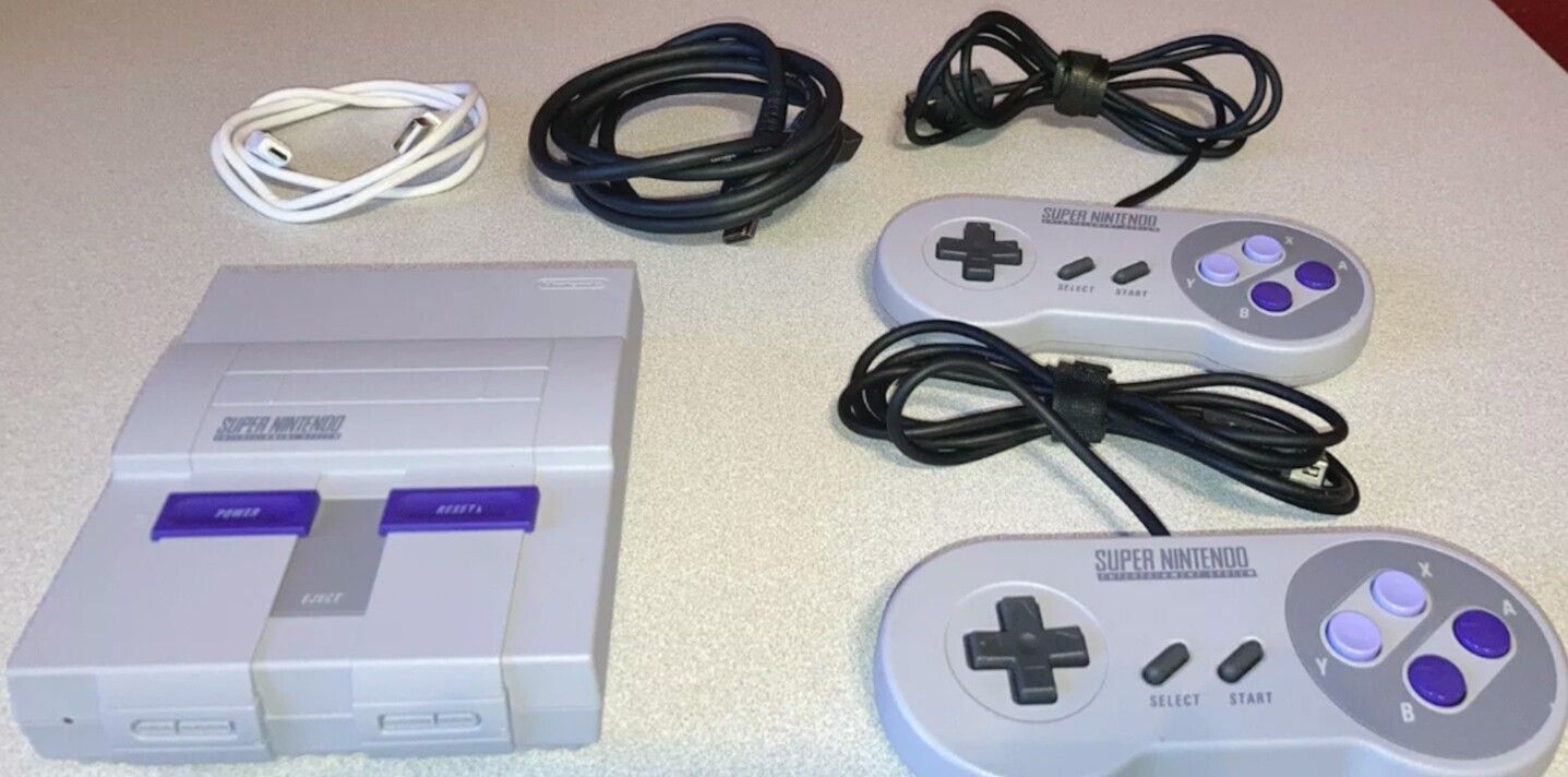 Super Nintendo SNES Classic Mini Console modded with 220 games