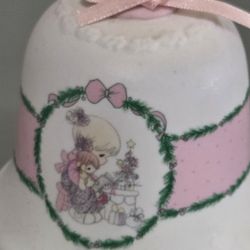 Bell Precious Moments Tell Me the story of Jesus 1991 Pink handle OH623