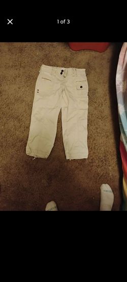 Zco Cream Cropped Cargo Pants