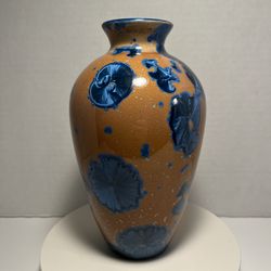 Vintage JON PRICE Studio Pottery Crystalline Glaze Porcelain Vase Signed 8"