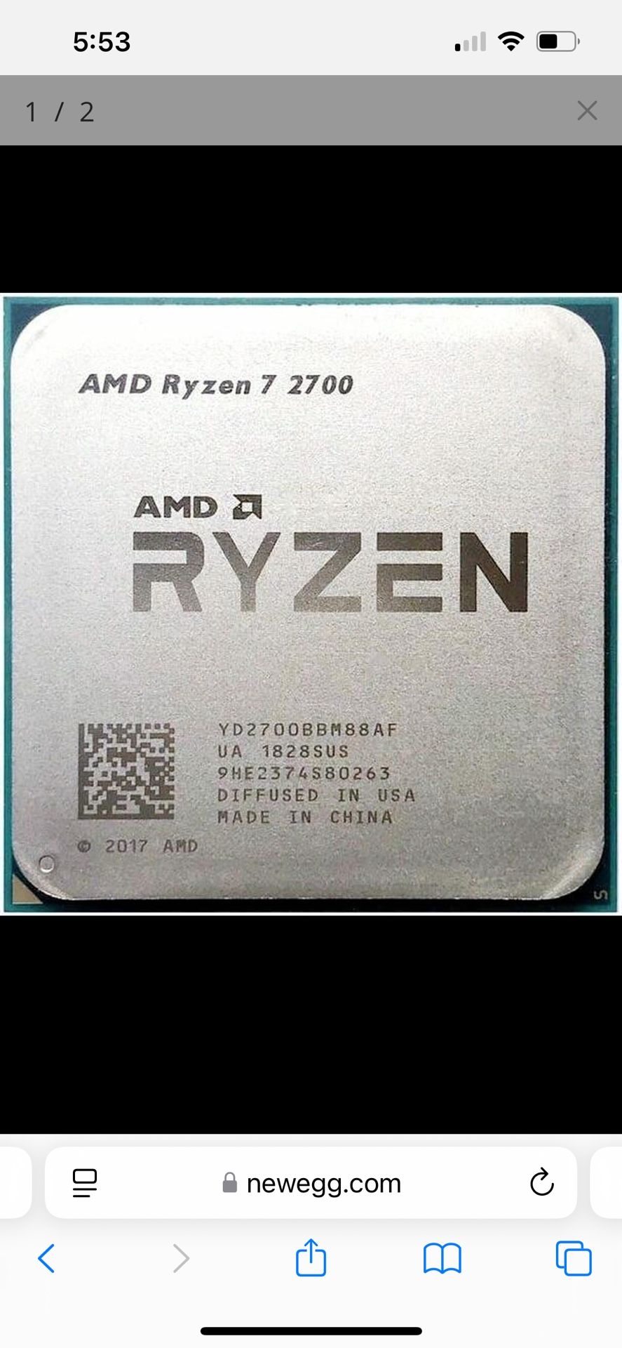 Ryzen 7 2700 Cpu