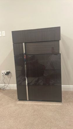 Modern dark wood dresser