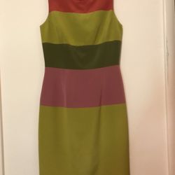 Avocado, Pink, and Black Dress 