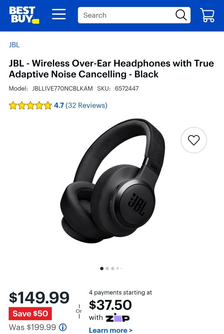 JBL Wireless Black Headphones