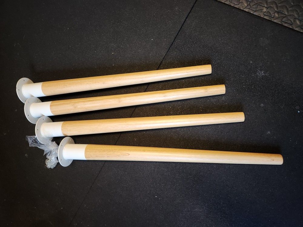 Ikea Hilver Desk Table Leg Bamboo Cone Shaped 27.5" New 802.782.73 Set of 4